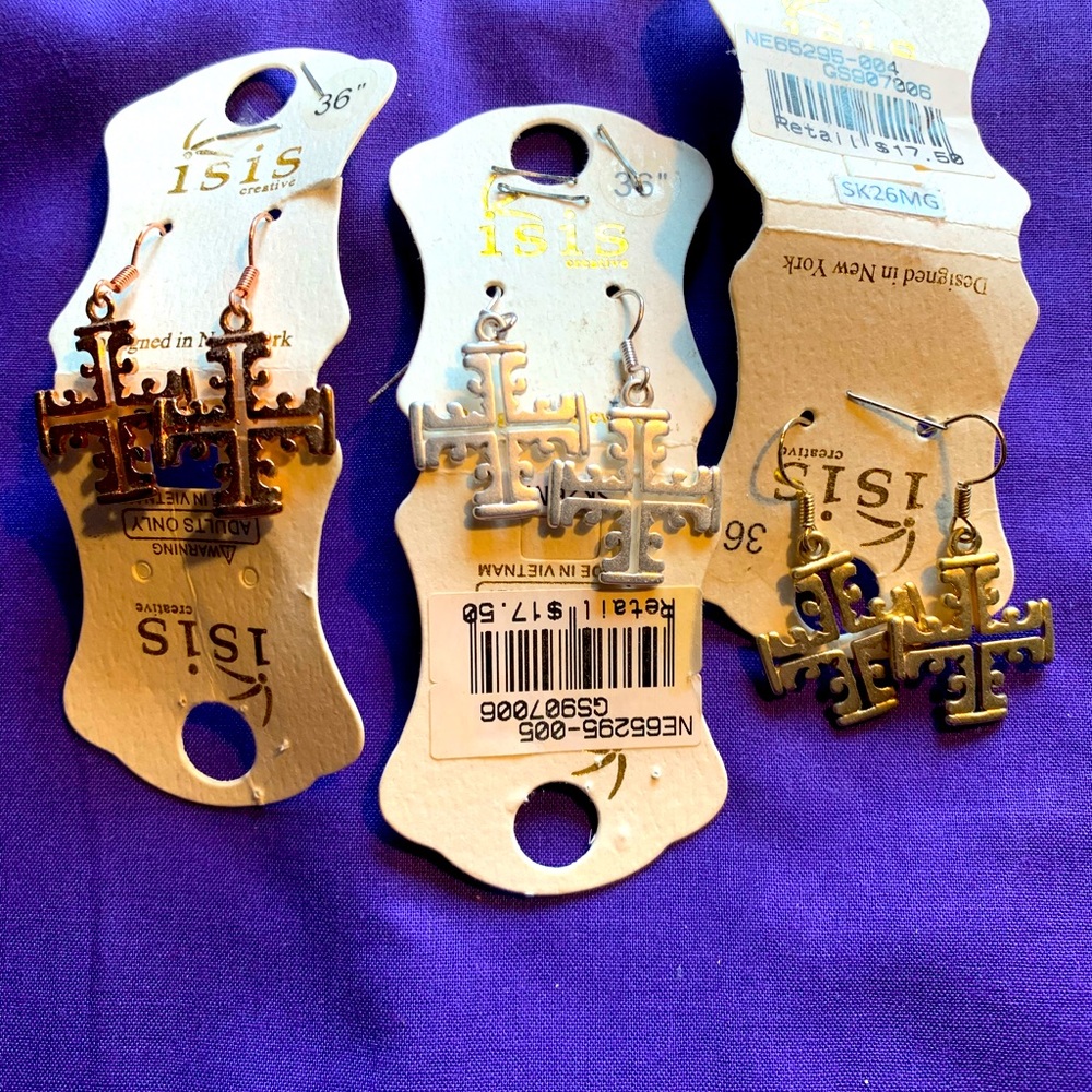 3 PAIR dangle earrings